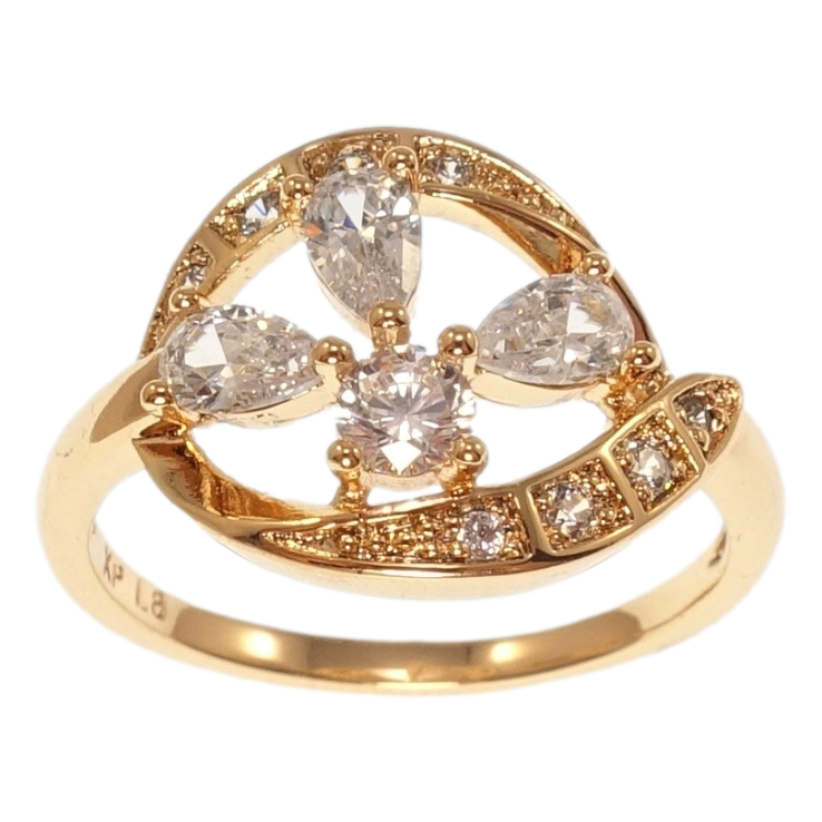 Кольцо Xuping Позолота 18K Фантазия фото №12