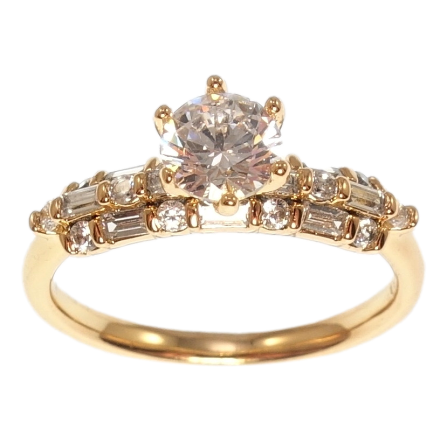 Кольцо Xuping Позолота 18K Кристальный блеск фото №1