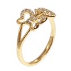 Кольцо Xuping Позолота 18K Бабочка с сердечком и россыпью циркония фото №2