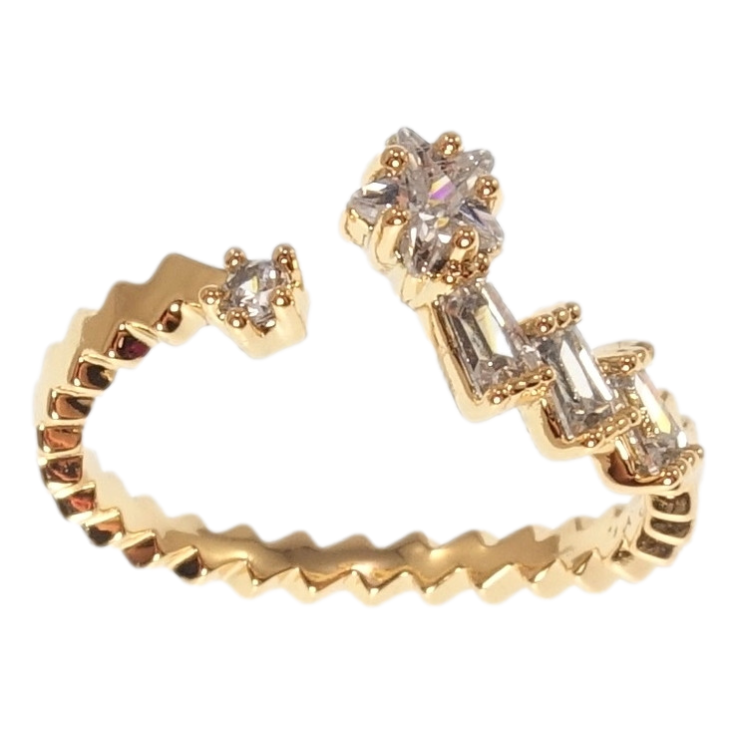 Кольцо Xuping Позолота 18K Кристальная звезда фото №4