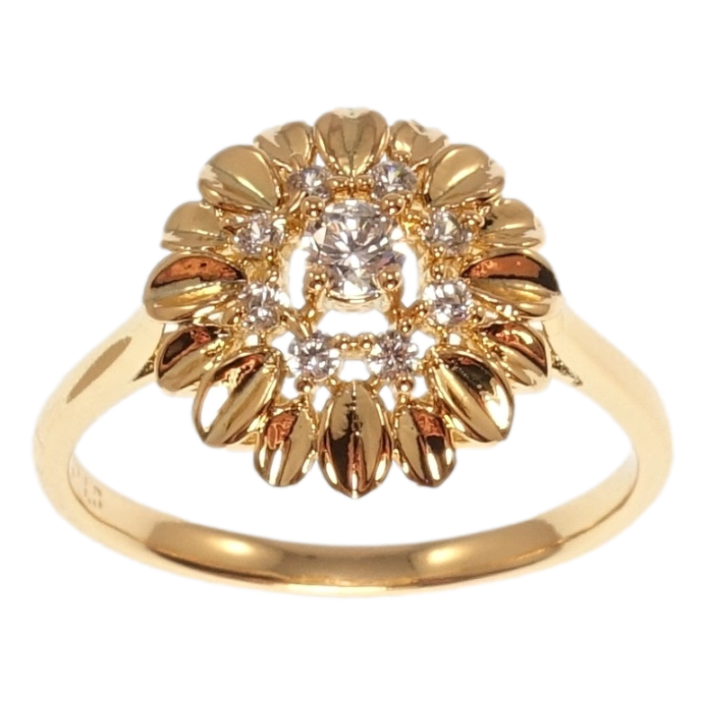 Кольцо Xuping Позолота 18K Цветок фото №5