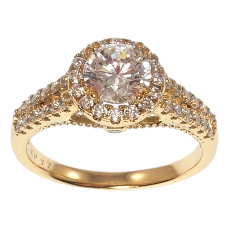 Кольцо Xuping Позолота 18K Роскошный блеск кристаллов фото №24