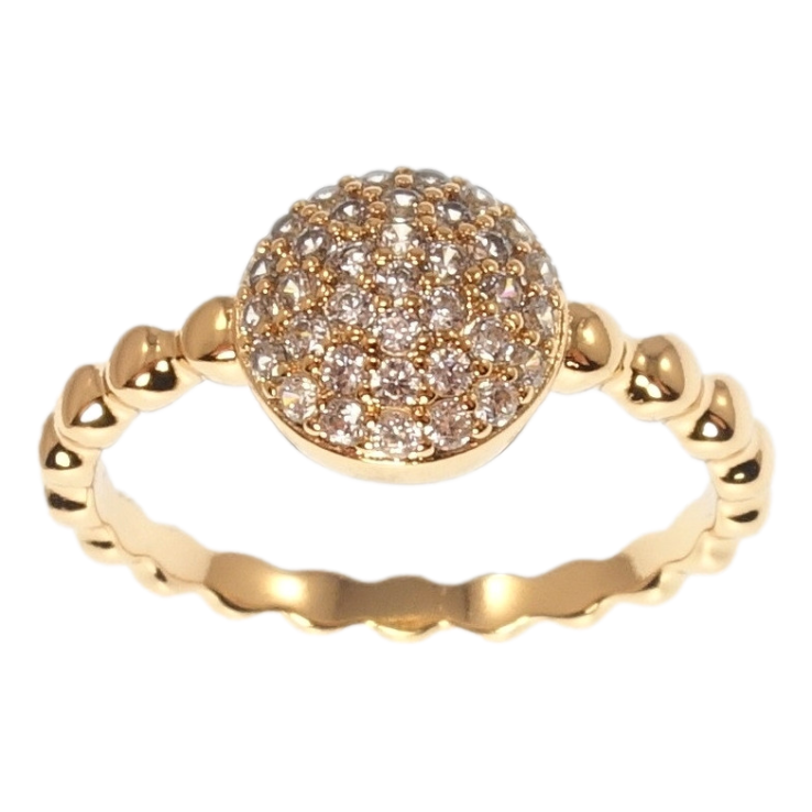 Кольцо Xuping Позолота 18K Круг с инкрустацией цирконием фото №16