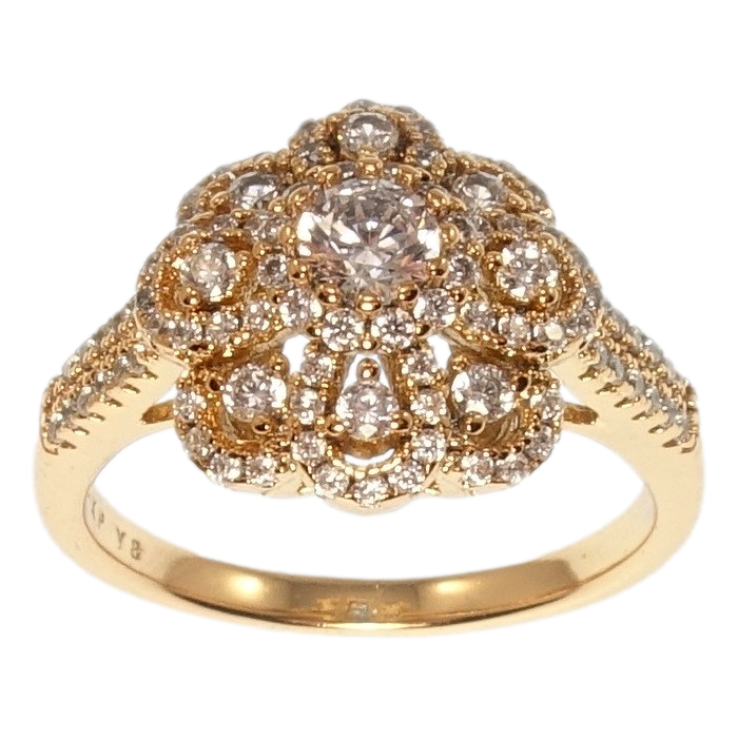 Кольцо Xuping Позолота 18K Роскошный цветок фото №25