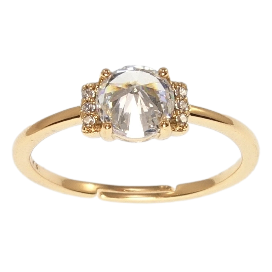 Кольцо Xuping Позолота 18K Конусный кристалл фото №1