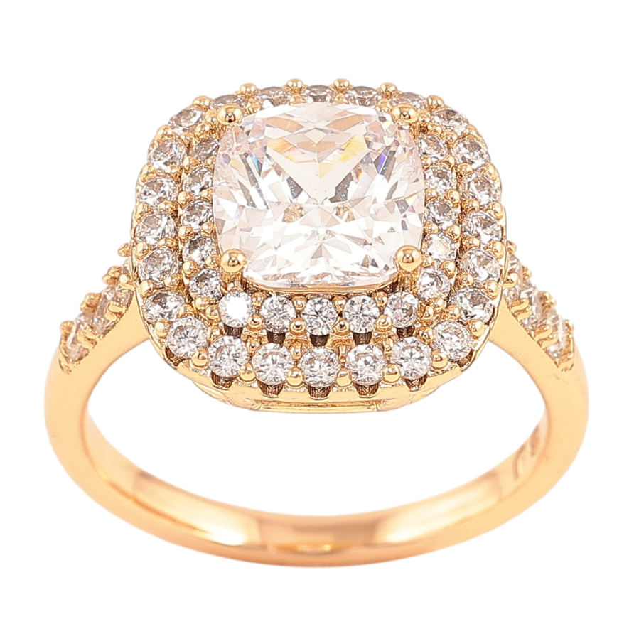 Каблучка Xuping Позолота 18K «Фіаніт з інкрустацією цирконієм» фото №1