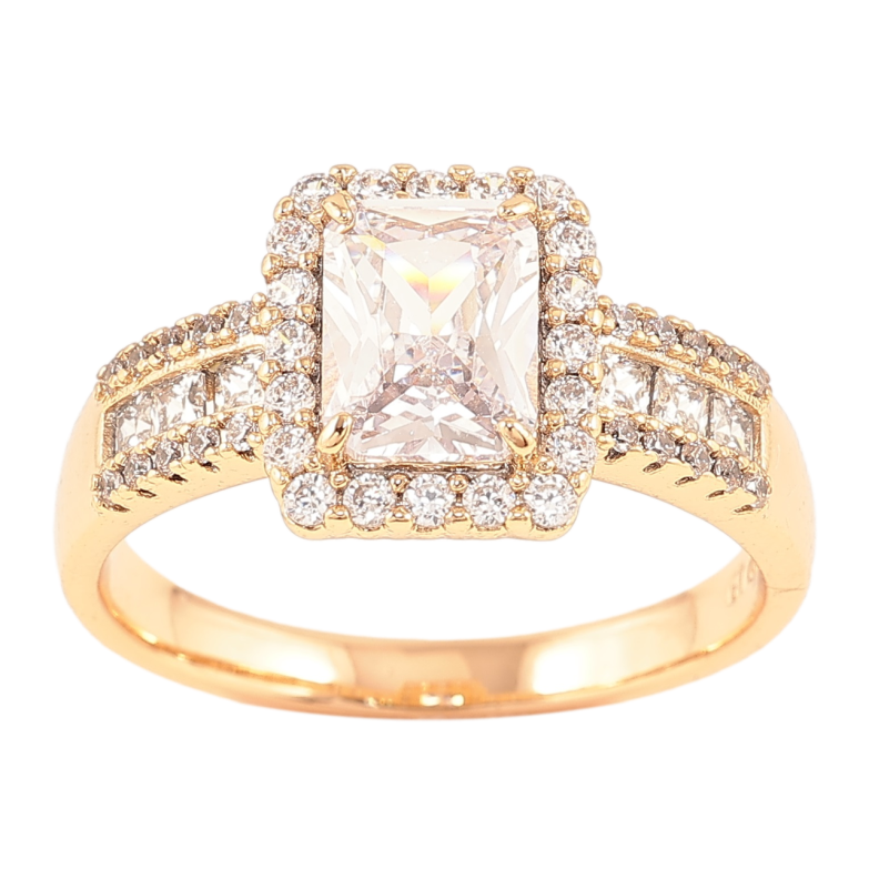 Каблучка Xuping Позолота 18K «Фіаніт з інкрустацією цирконієм» фото №1