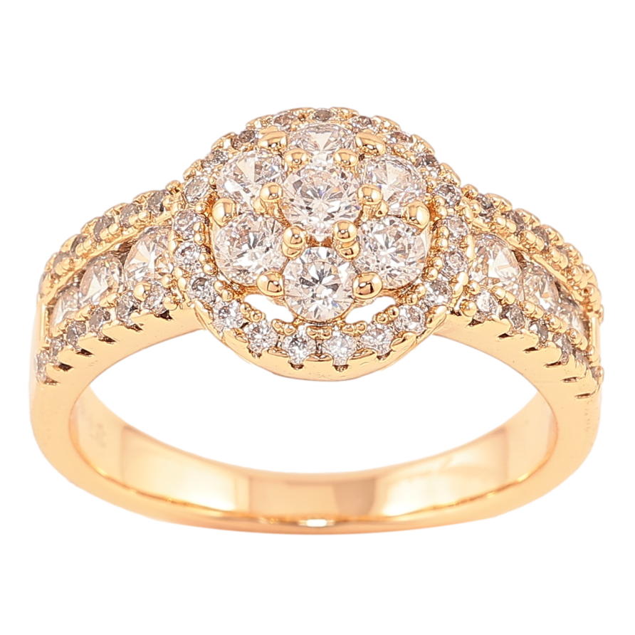 Кольцо Xuping Позолота 18K Инкрустация цирконием фото №1