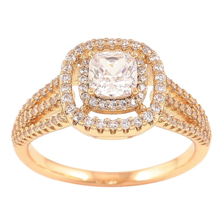 Кольцо Xuping Позолота 18K Инкрустация цирконием фото №1