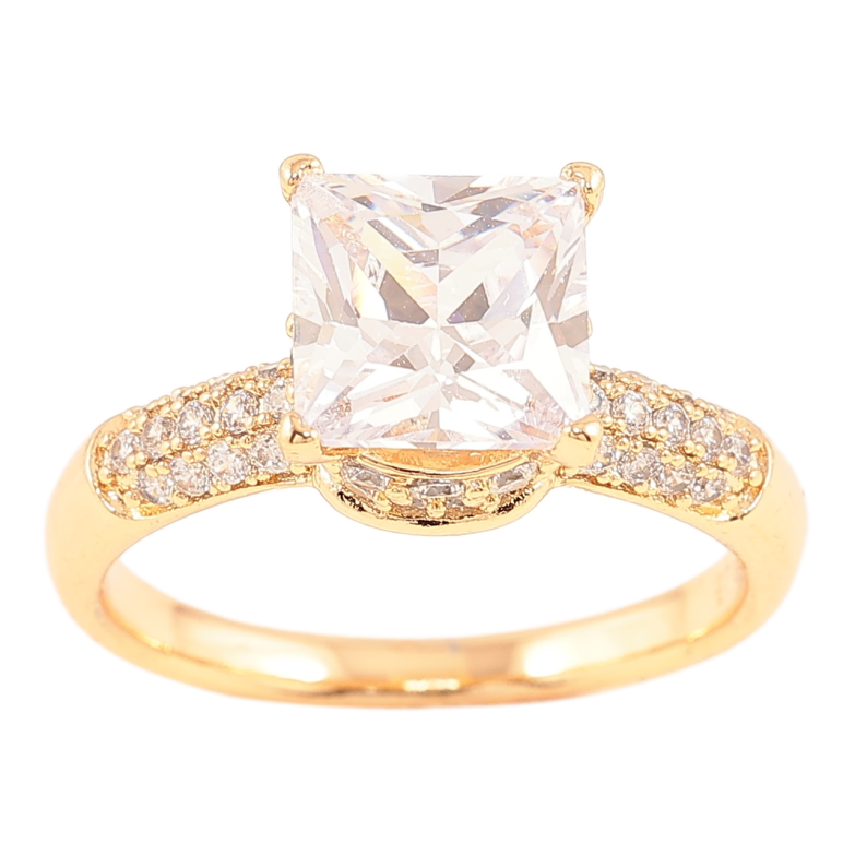 Кольцо Xuping Позолота 18K Фианит с инкрустацией цирконием фото №1