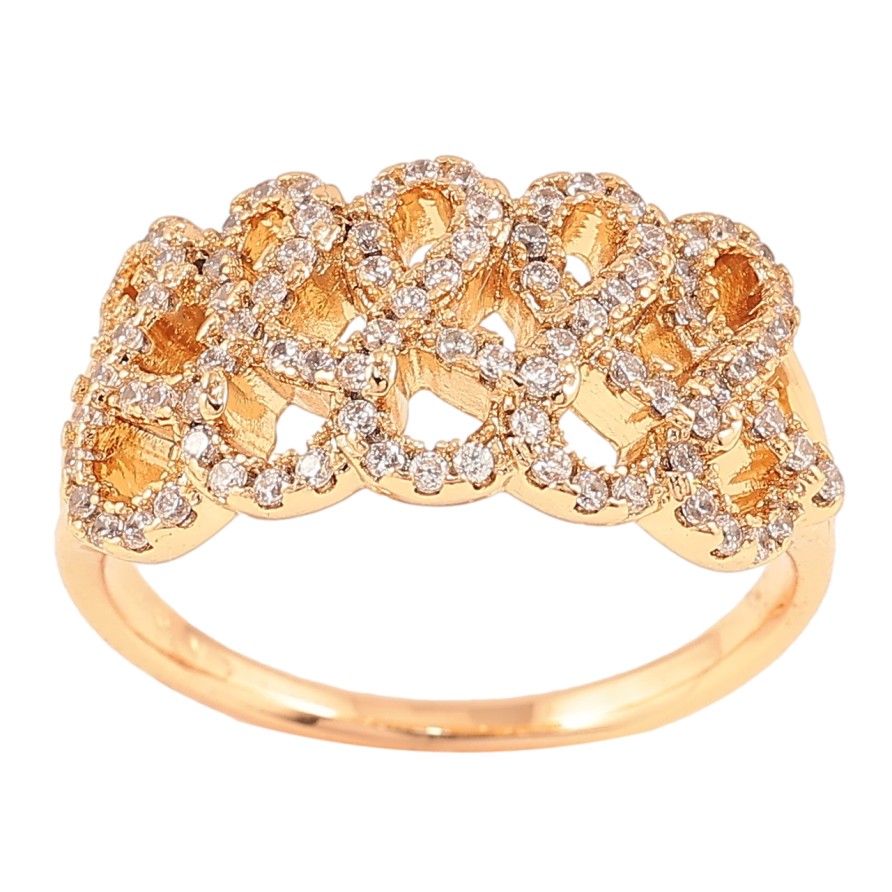 Кольцо Xuping Позолота 18K Узор с цирконием фото №1