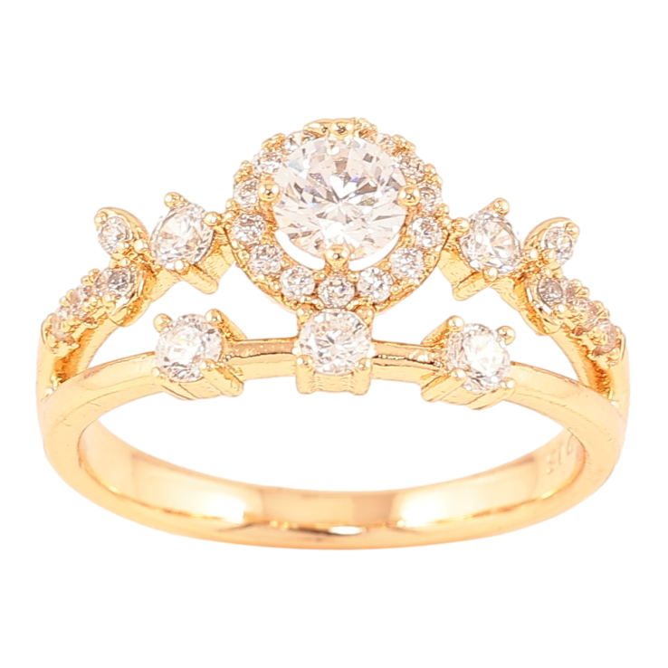 Кольцо Xuping Позолота 18K Узор с цирконием фото №24