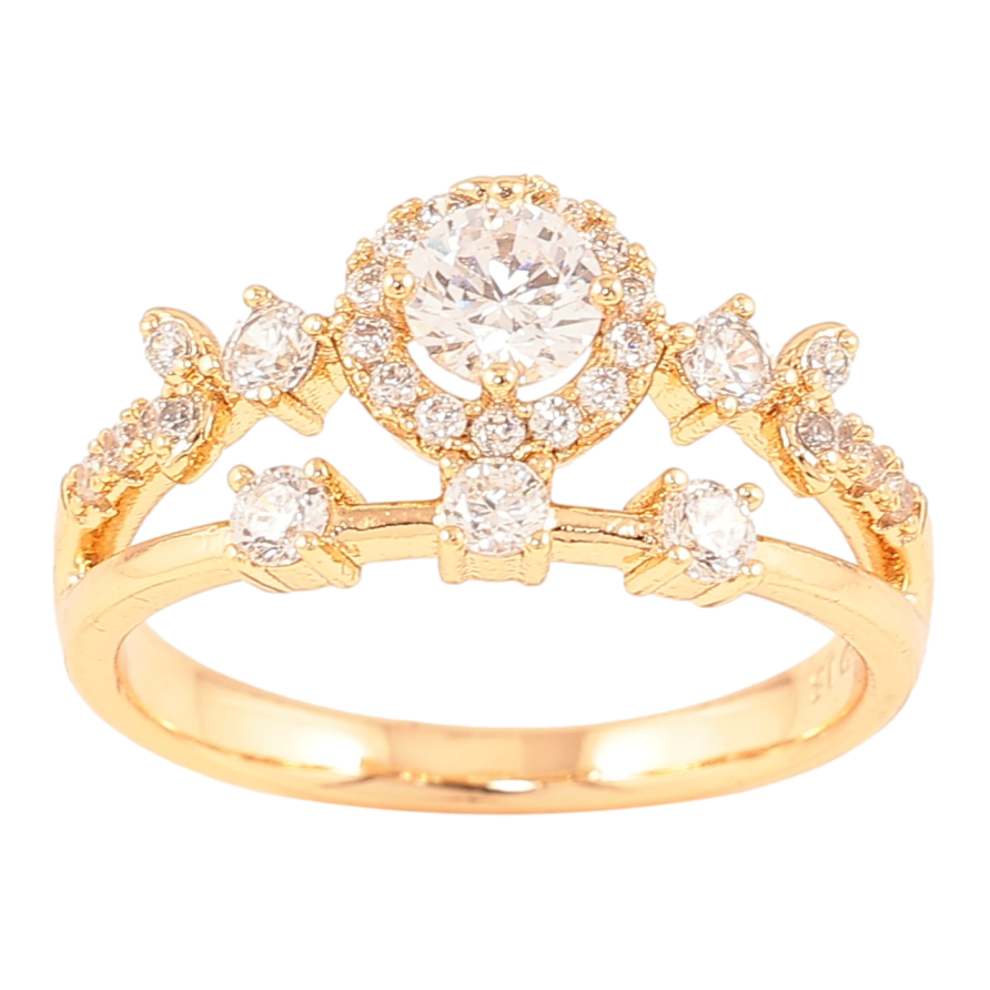 Кольцо Xuping Позолота 18K Узор с цирконием фото №1