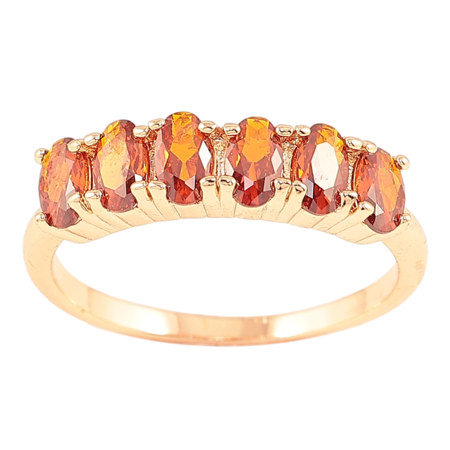 Каблучка Xuping M&L Колір 18К «Доріжка червоних кристалів» фото №1