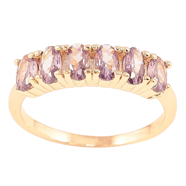 Каблучка Xuping M&L Колір 18К «Доріжка бузкових кристалів» фото №11