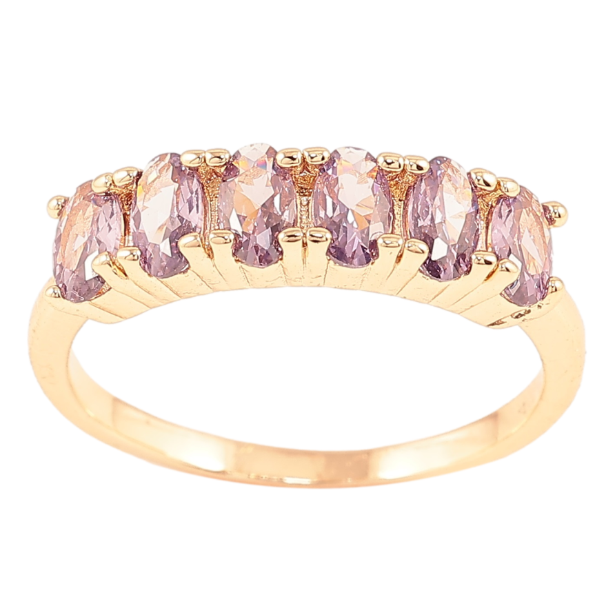 Каблучка Xuping M&L Колір 18К «Доріжка бузкових кристалів» фото №1