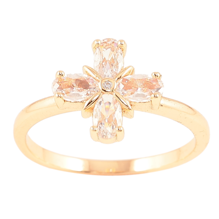 Каблучка Xuping M&L Колір 18К «Кришталева квітка» фото №12