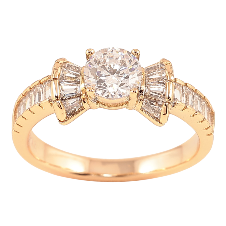 Кольцо Xuping Позолота 18K Кристальный бант фото №1