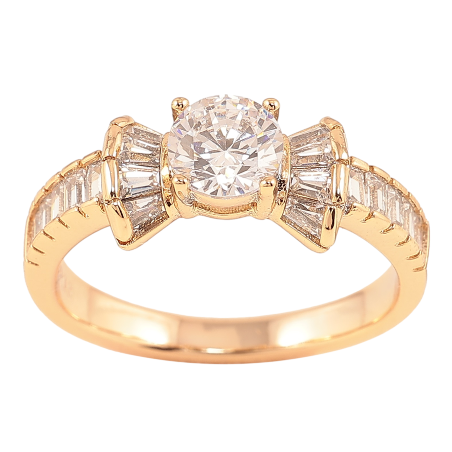 Кольцо Xuping Позолота 18K Кристальный бант фото №1