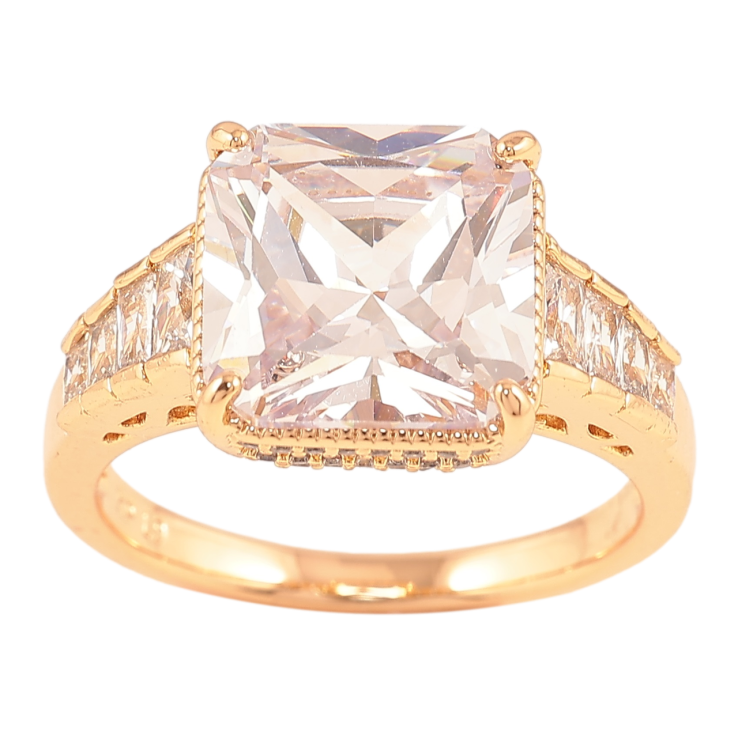 Кольцо Xuping Позолота 18K Фианит на шинке с цирконием фото №23