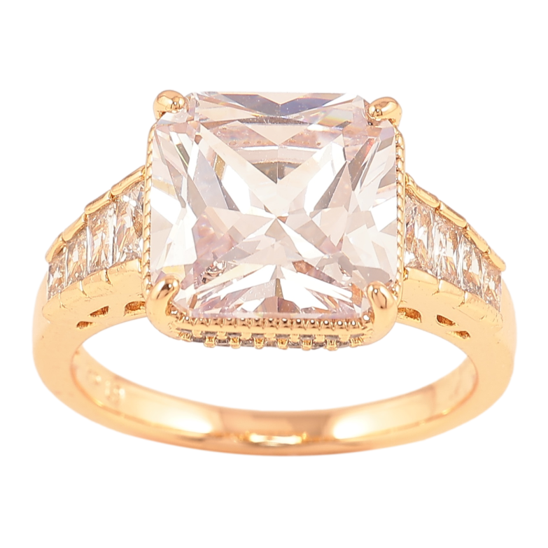 Кольцо Xuping Позолота 18K Фианит на шинке с цирконием фото №1