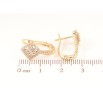 Серьги Xuping Позолота 18K английский замок Ромбовый узор с цирконием фото №2