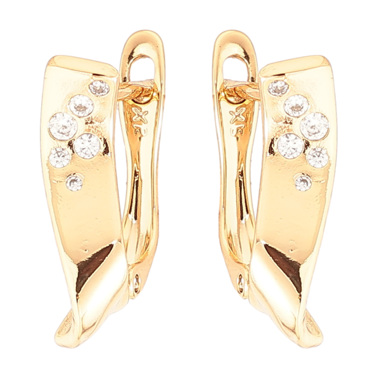 Серьги Xuping Позолота 18K английский замок Узор с цирконием фото №22