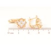 Серьги Xuping Позолота 18K английский замок Цветочный узор с цирконием фото №2