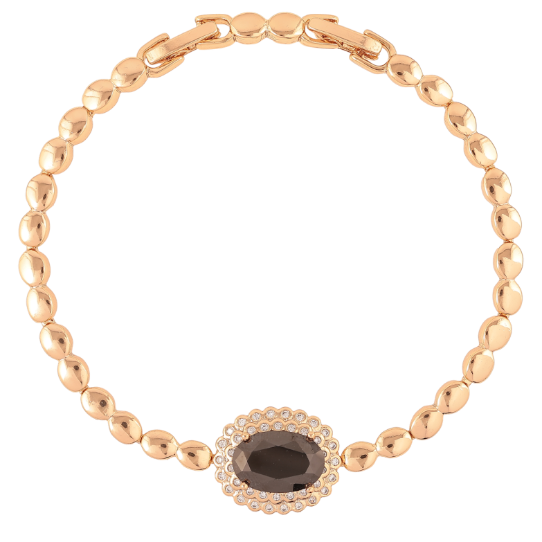 Браслет Xuping Позолота 18K Вставка с черным фианитом и цирконием размер с доп. замком 17,19см х 3,5мм фото №7