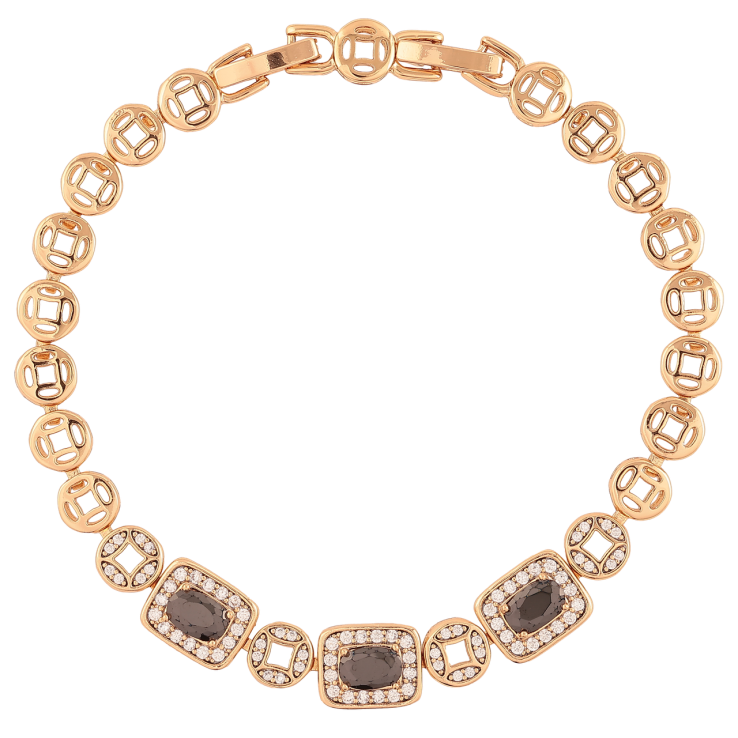 Браслет Xuping Позолота 18K «Інкрустація цирконієм з чорними фіанітами» розмір з доп. замком 17.5,19.5см х 6мм фото №24