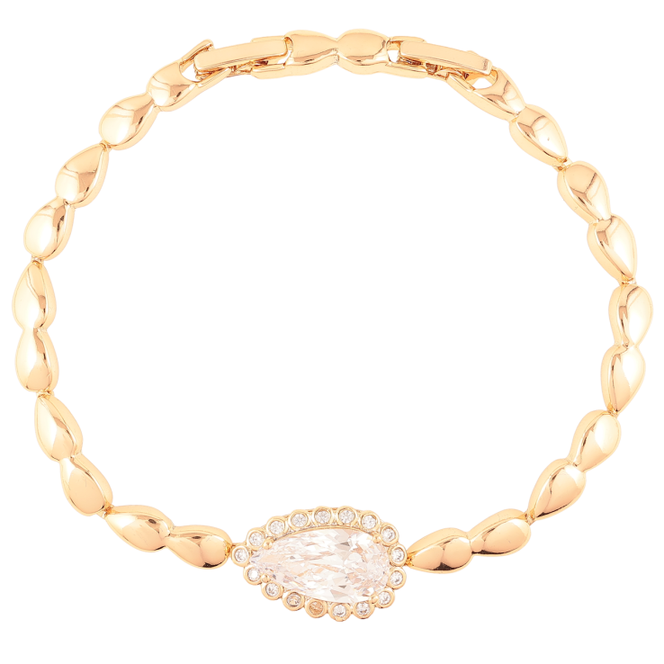 Браслет Xuping Позолота 18K «Кришталева крапля» розмір з доп. замком 17.5,19.5см х 4мм фото №19