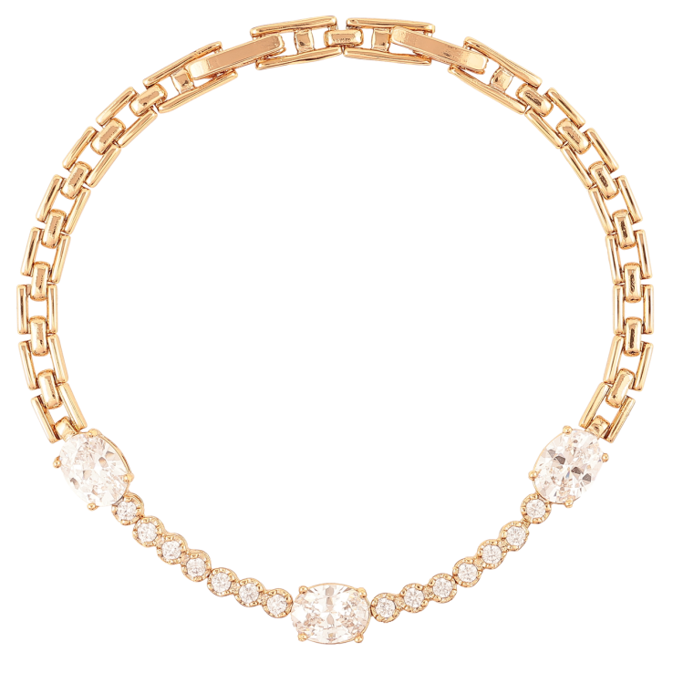 Браслет Xuping Позолота 18K «Вставка доріжка цирконію з фіанітами» розмір з доп. замком 17.5,19.5см х 4мм фото №14