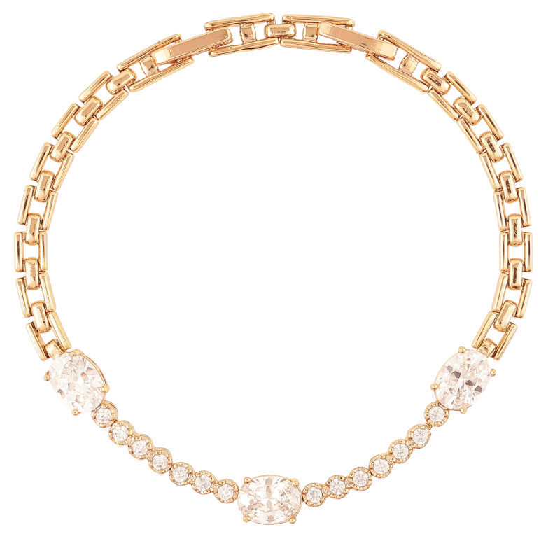 Браслет Xuping Позолота 18K «Вставка доріжка цирконію з фіанітами» розмір з доп. замком 17.5,19.5см х 4мм фото №1