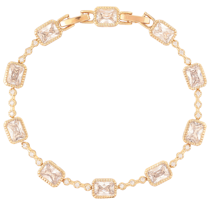 Браслет Xuping Позолота 18K «Доріжка цирконію з фіанітами» розмір з доп. замком 17.5,19.5см х 2-6мм фото №15