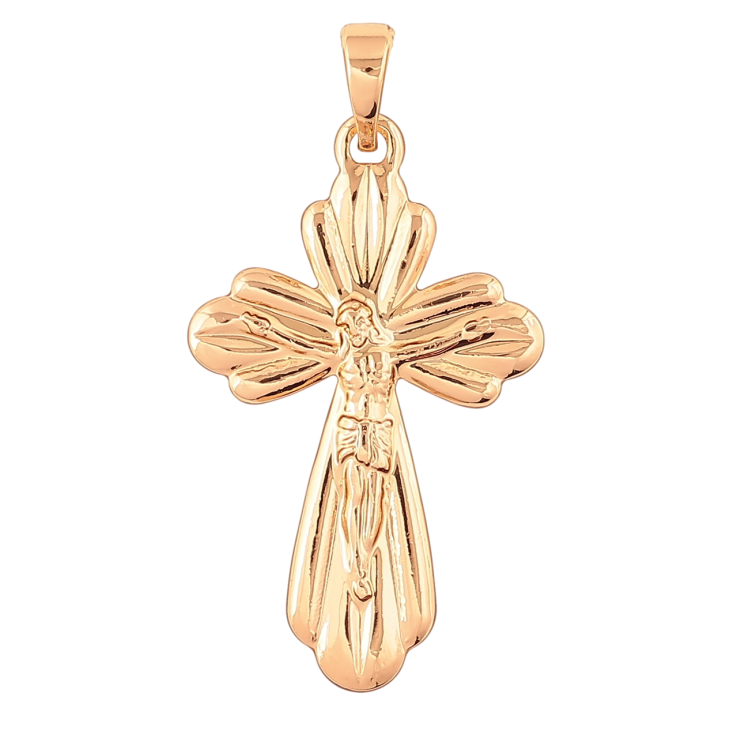 Кулон Xuping Позолота 18K Хрест з Розп'яттям» для ланцюжка до 5мм фото №14