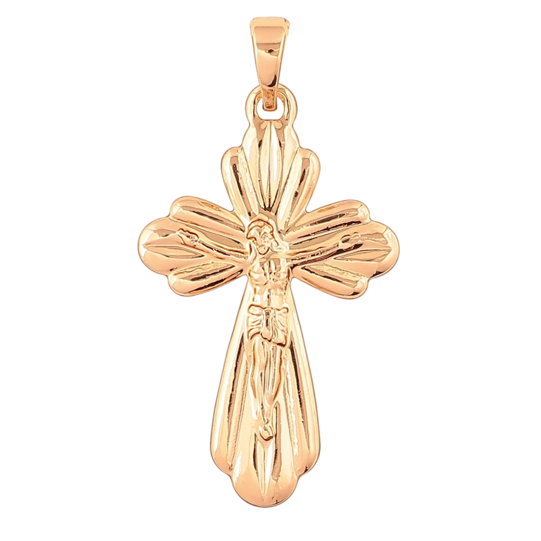 Кулон Xuping Позолота 18K Хрест з Розп'яттям» для ланцюжка до 5мм фото №6