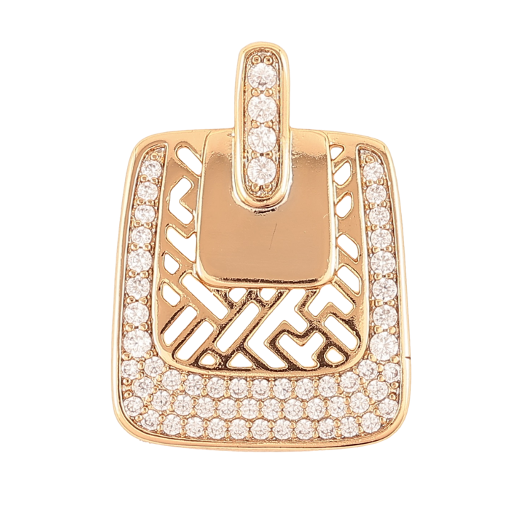 Кулон Xuping Позолота 18K Резной узор с инкрустацией цирконием для цепочки до 2мм фото №6