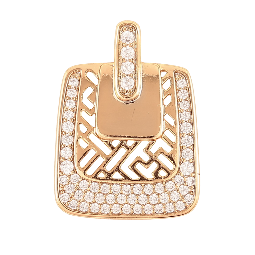 Кулон Xuping Позолота 18K Резной узор с инкрустацией цирконием для цепочки до 2мм фото №1