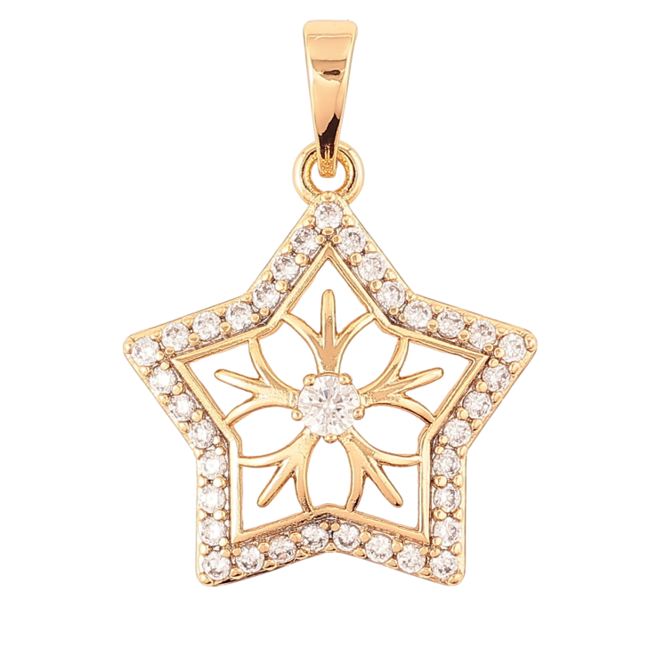 Кулон Xuping Позолота 18K «Зірочка з цирконієм» для ланцюжка до 6мм фото №16