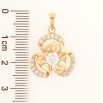 Кулон Xuping Позолота 18K «Трилисник з цирконієм» для ланцюжка до 5мм фото №2