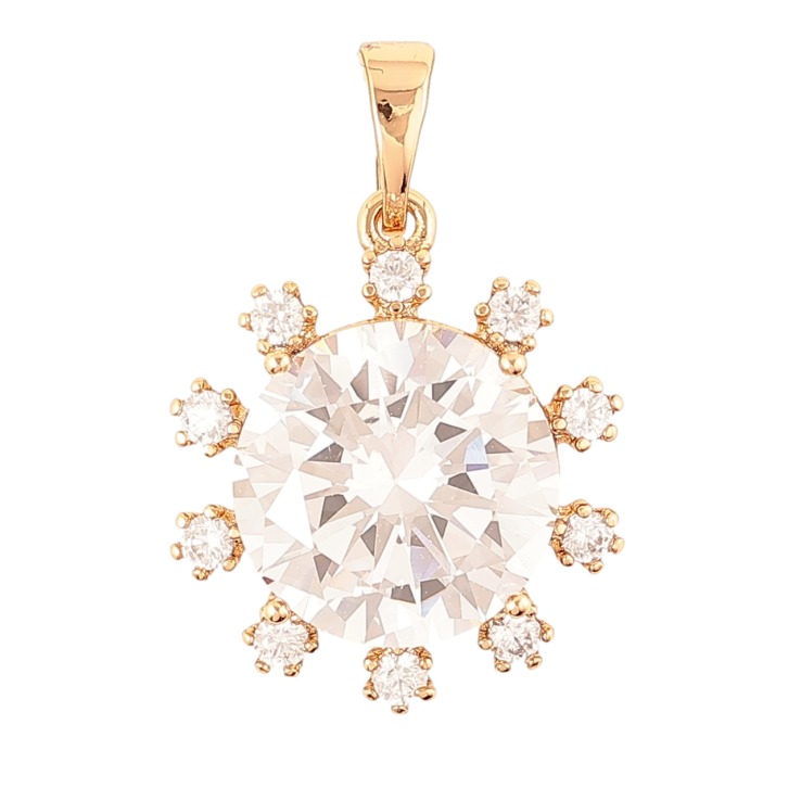 Кулон Xuping Позолота 18K «Фіаніт з промінчиками цирконію» для ланцюжка до 5мм фото №3