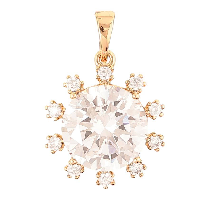 Кулон Xuping Позолота 18K «Фіаніт з промінчиками цирконію» для ланцюжка до 5мм фото №1