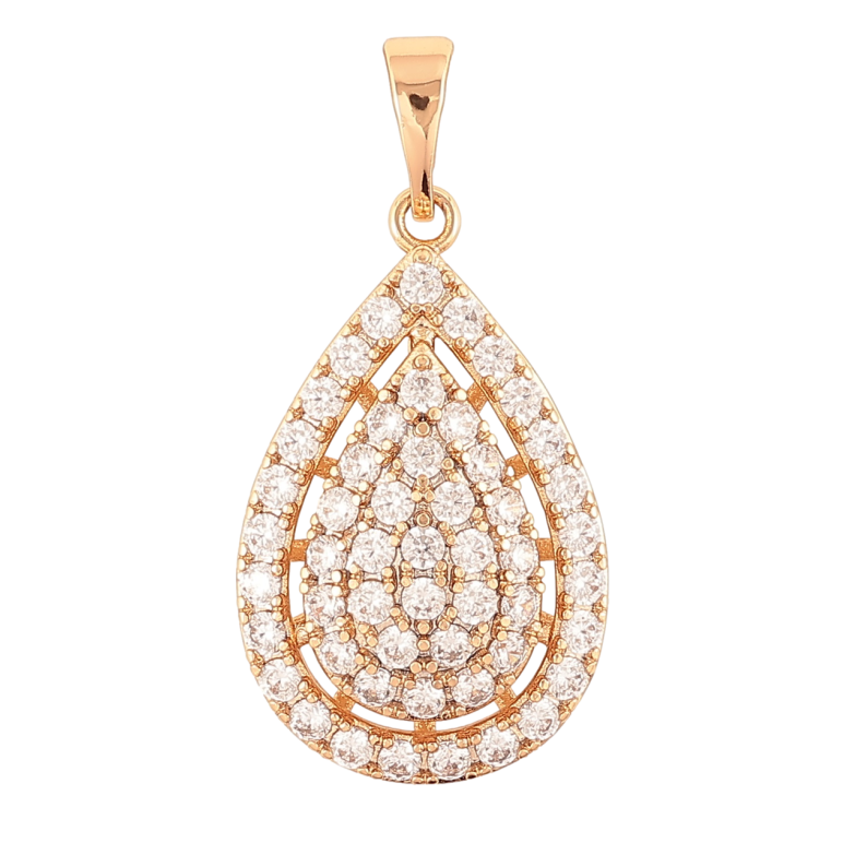 Кулон Xuping Позолота 18K «Крапля з інкрустацією цирконієм» для ланцюжка до 6мм фото №1