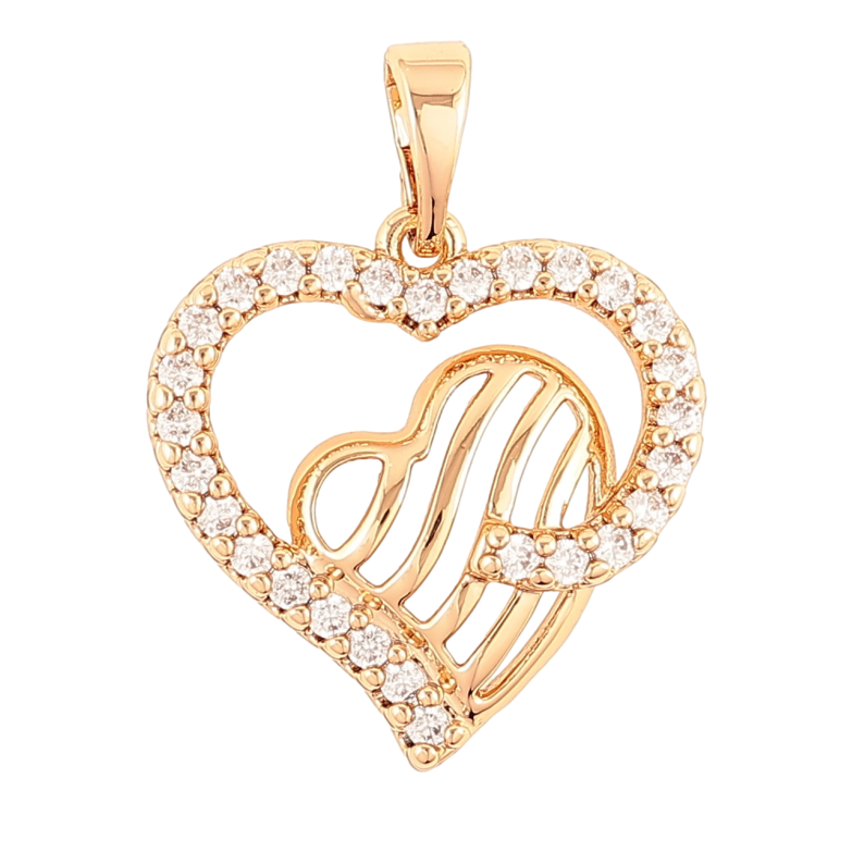 Кулон Xuping Позолота 18K «Сердечка з цирконієм» для ланцюжка до 5мм фото №13
