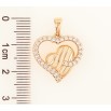 Кулон Xuping Позолота 18K «Сердечка з цирконієм» для ланцюжка до 5мм фото №2