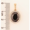 Кулон Xuping Позолота 18K «Чорний фіаніт в обрамленні цирконію» для ланцюжка до 6мм фото №2