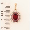 Кулон Xuping Позолота 18K Красный фианит в обрамлении циркония для цепочки до 6мм фото №2