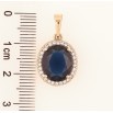 Кулон Xuping Позолота 18K «Синій фіаніт в обрамленні цирконію» для ланцюжка до 6мм фото №2