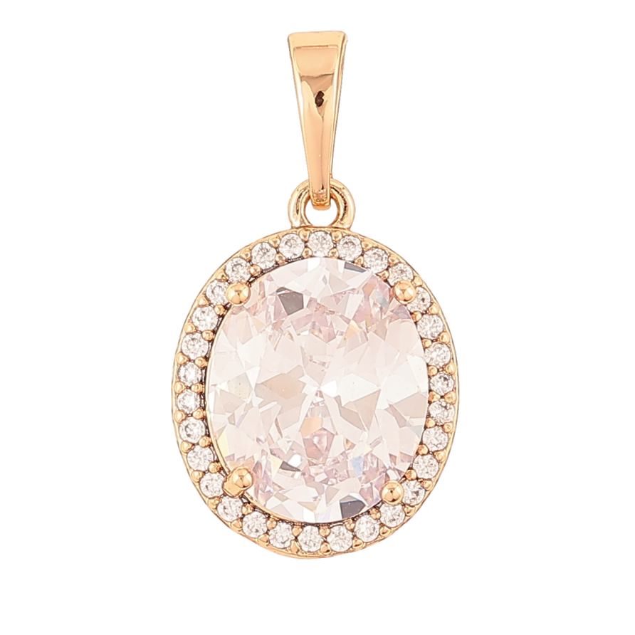 Кулон Xuping Позолота 18K «Фіаніт в обрамленні цирконію» для ланцюжка до 6мм фото №1