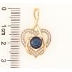 Кулон Xuping Позолота 18K «Сердечко з синім фіанітом і цирконієм» для ланцюжка до 4мм фото №2